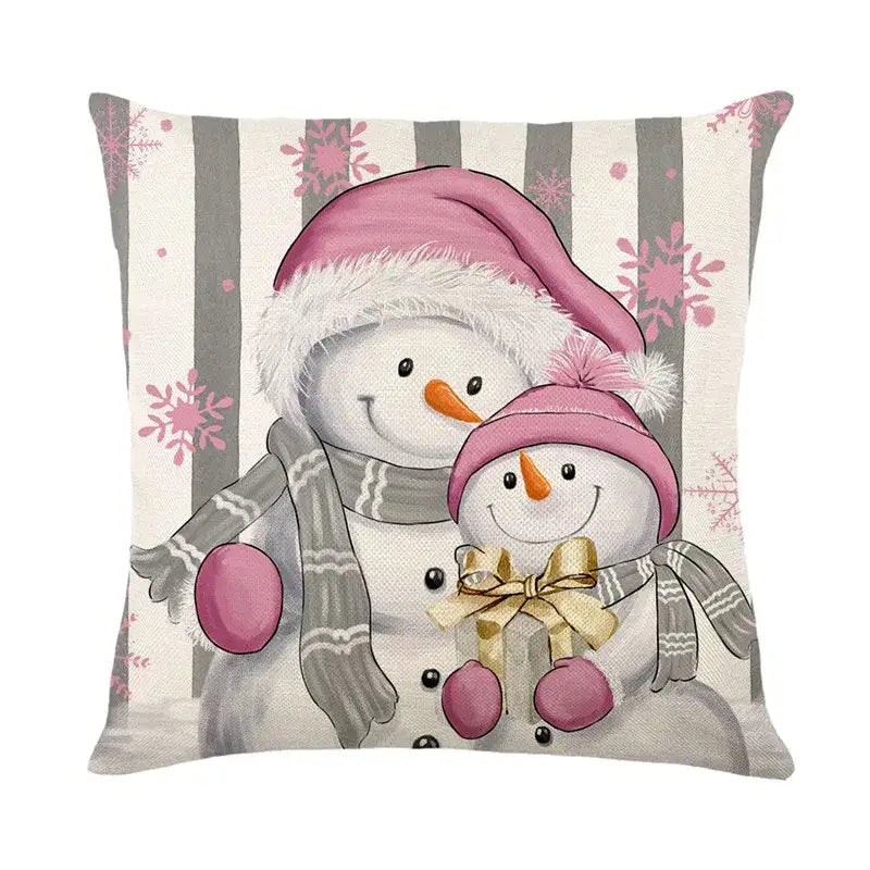 DecorBites™ Christmas Pillowcase Collection - Festive Sofa Decor with Christmas Tree, Elk, Snowman