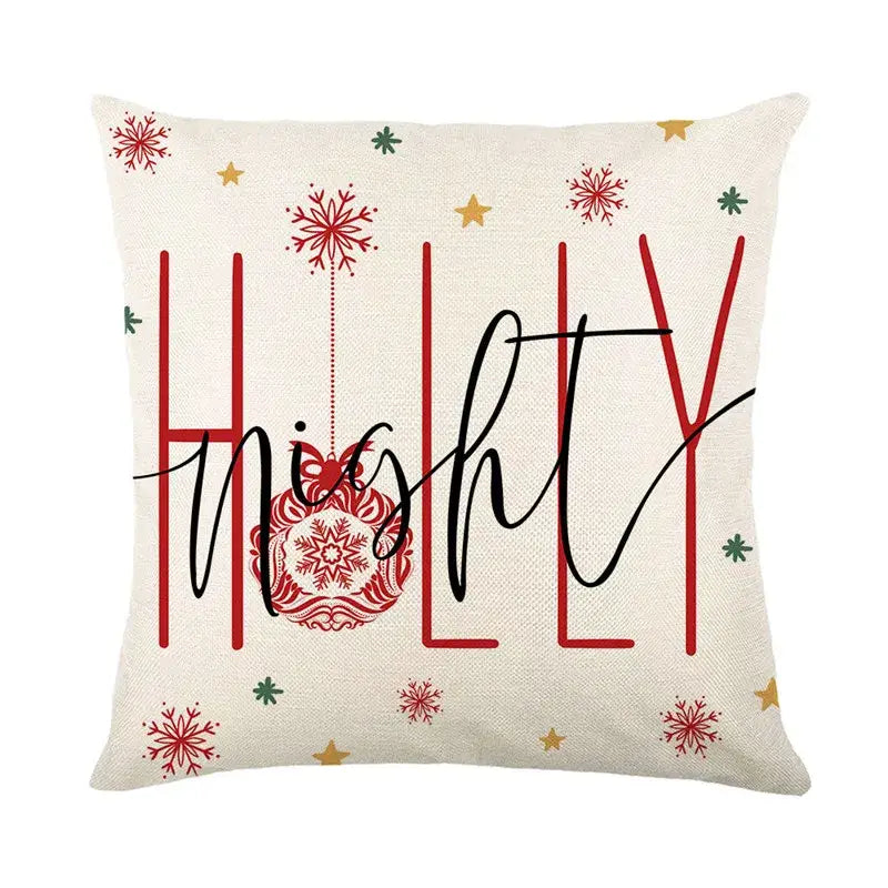 DecorBites™ Christmas Pillowcase Collection - Festive Sofa Decor with Christmas Tree, Elk, Snowman