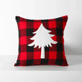 غطاء وسادة DecorBites™ Christmas Plaid بمربعات حمراء وسوداء للمنزل والأريكة والسرير