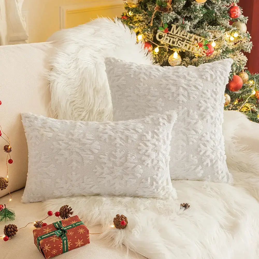 DecorBites™ Christmas Plush Pillowcase for Living Room Sofa Party Cushion Covers
