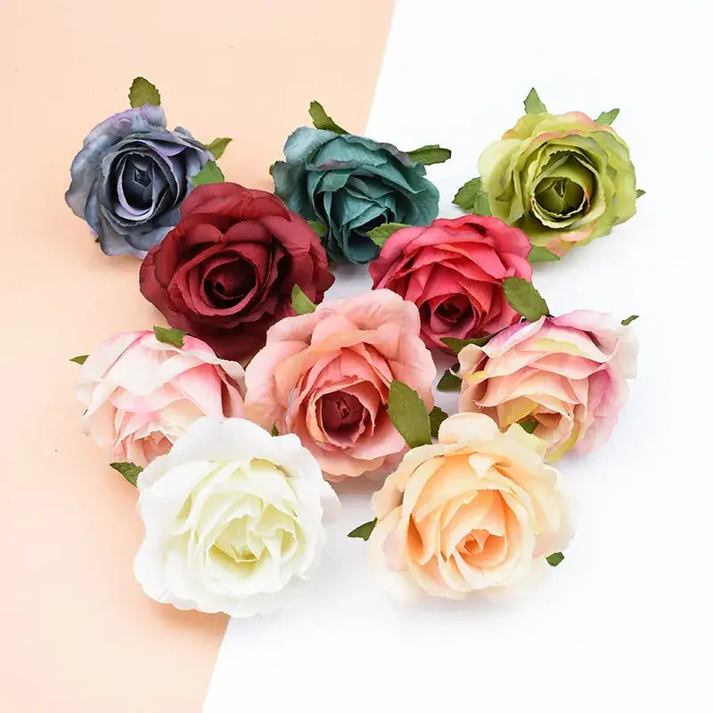 DecorBites™ Christmas Rose Arch Wall Garden Wreath Decorative Silk Flowers