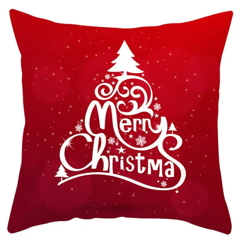 DecorBites™ Christmas Santa Claus Snowflake Pillow Cover 18x18inch