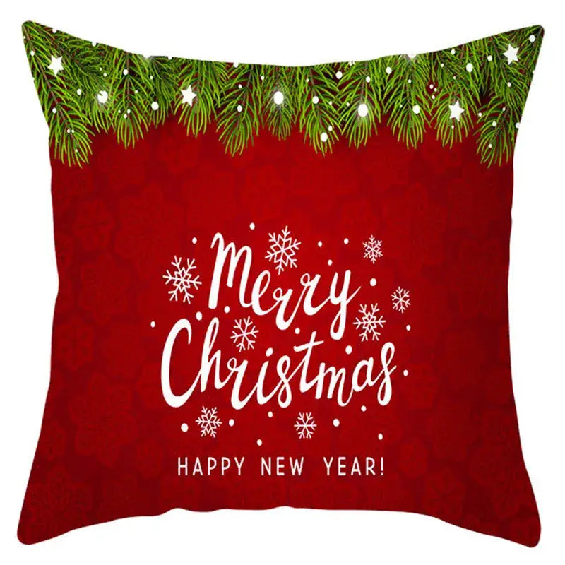 DecorBites™ Christmas Santa Claus Snowflake Pillow Cover 18x18inch