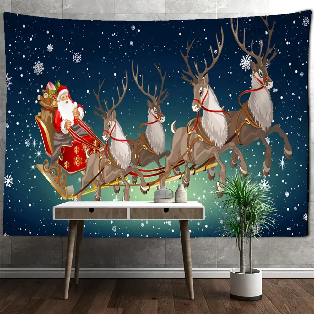 DecorBites™ Christmas Santa Claus Tapestry: Holiday Decor Big Blanket Wall Hanging & Gift