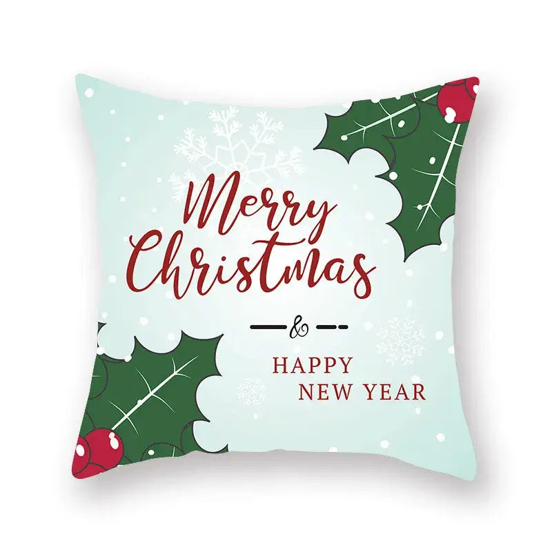 DecorBites™ Christmas Santa Elk Pillowcase 45x45cm for Sofa Chair Decor