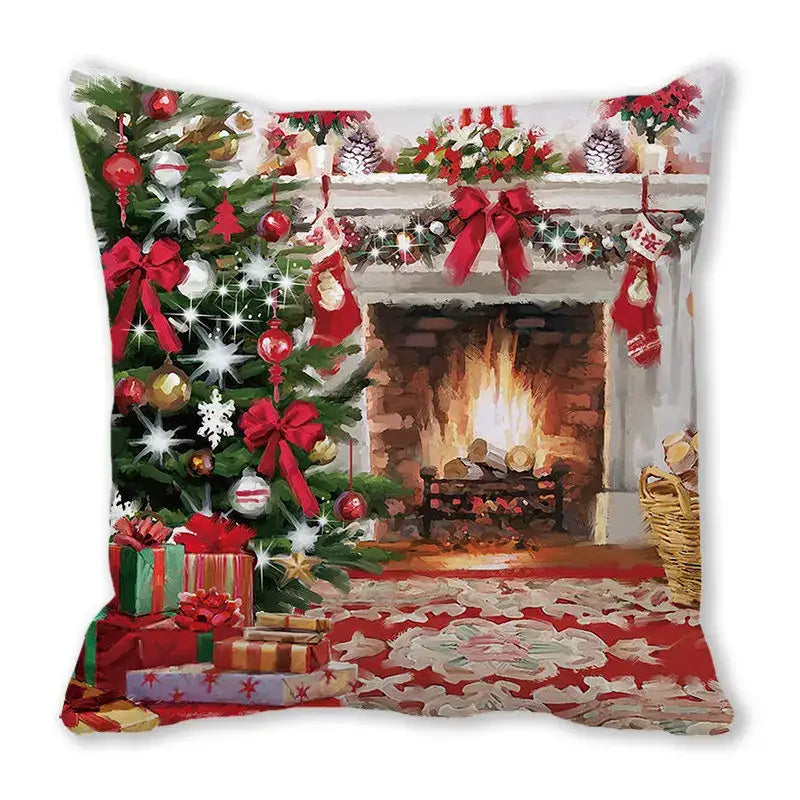 DecorBites™ Christmas Short Plush Pillowcase 45x45cm Home Decor