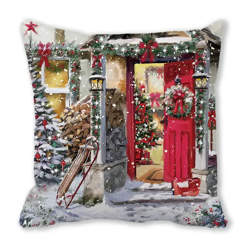 DecorBites™ Christmas Short Plush Pillowcase 45x45cm Home Decor