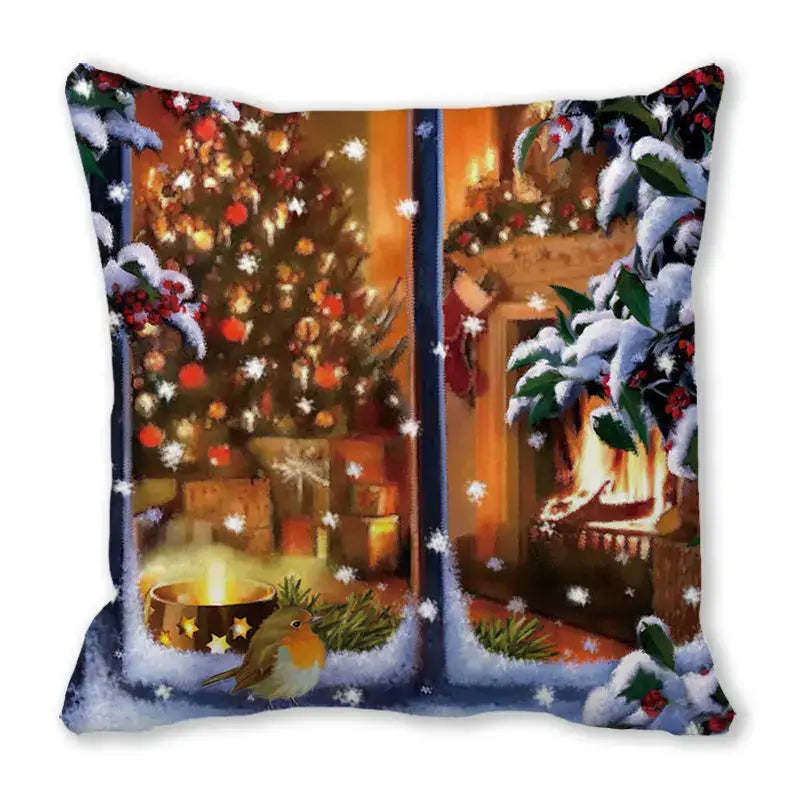 DecorBites™ Christmas Short Plush Pillowcase 45x45cm Home Decor