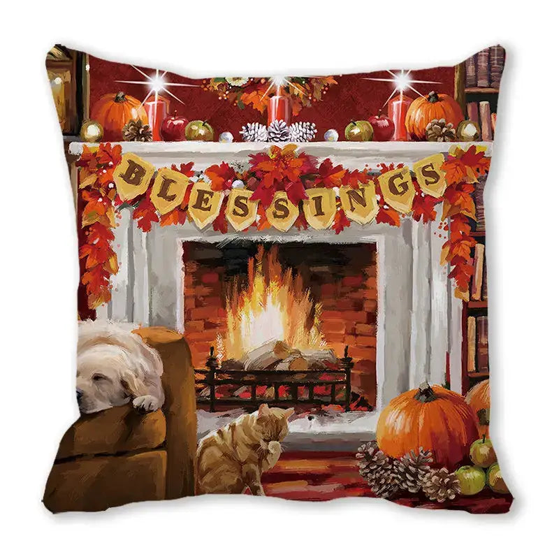 DecorBites™ Christmas Short Plush Pillowcase 45x45cm Home Decor