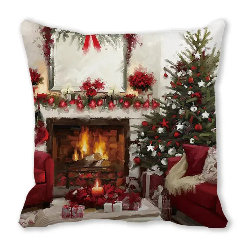 DecorBites™ Christmas Short Plush Pillowcase 45x45cm Home Decor