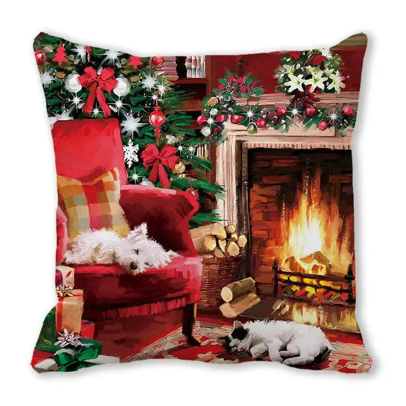 DecorBites™ Christmas Short Plush Pillowcase 45x45cm Home Decor