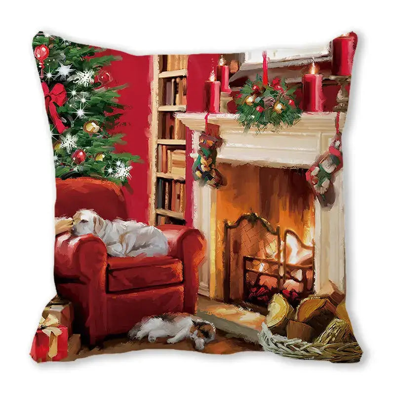 DecorBites™ Christmas Short Plush Pillowcase 45x45cm Home Decor