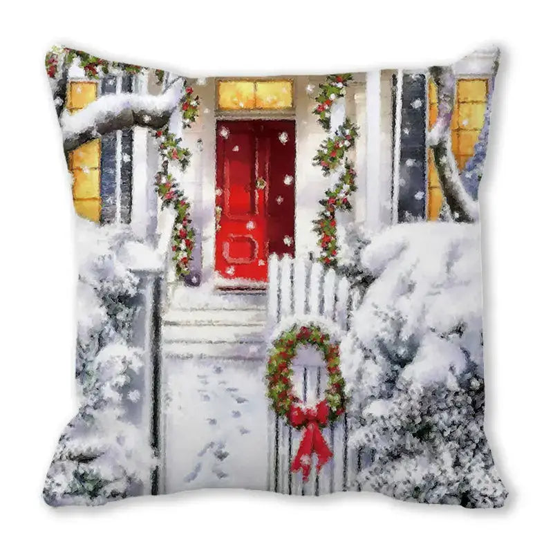 DecorBites™ Christmas Short Plush Pillowcase 45x45cm Home Decor