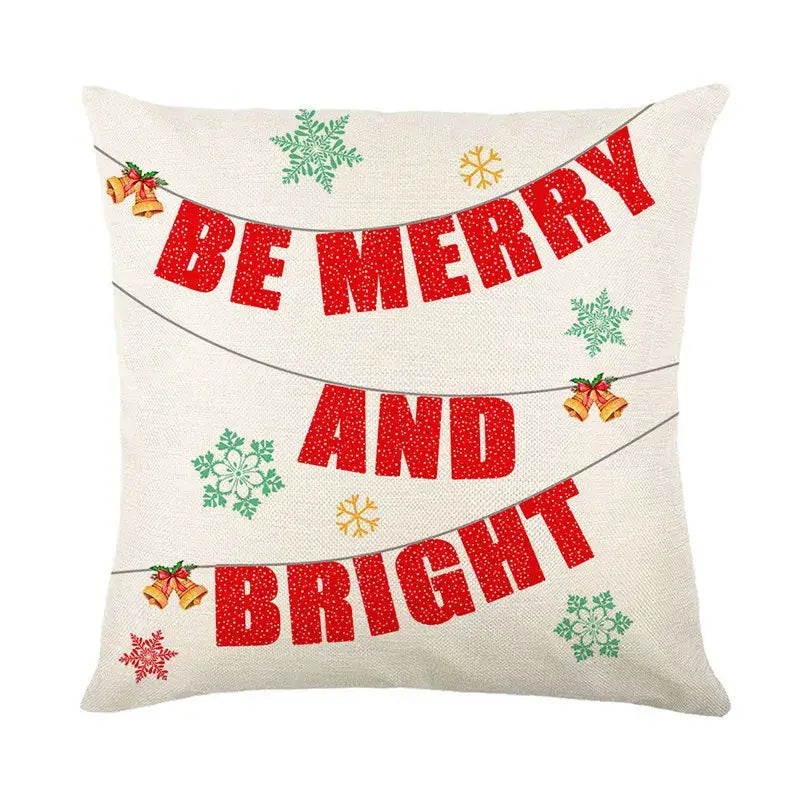 DecorBites™ Christmas Snow Elk Pillow Cover for Festive Home Decor