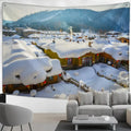 DecorBites™ Christmas Snow House Tapestry Wall Hanging Landscape Art Home Decor