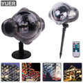 DecorBites™ Christmas Snow Projector Lights for Indoor/Outdoor Party Decor & Wedding