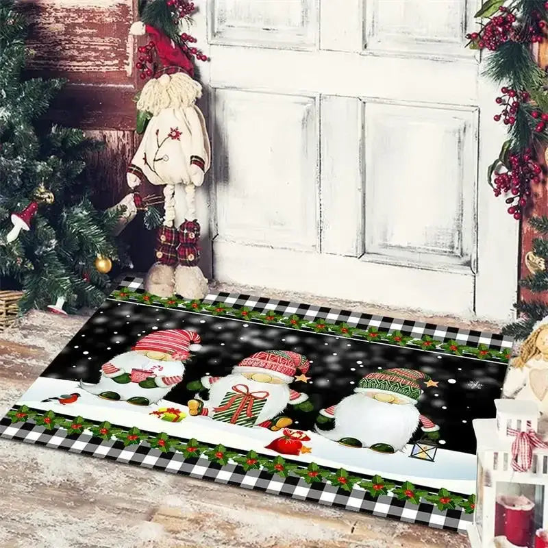 DecorBites™ Christmas Snowman Non-slip Floor Mat