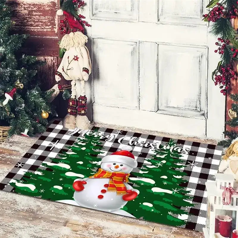 DecorBites™ Christmas Snowman Non-slip Floor Mat