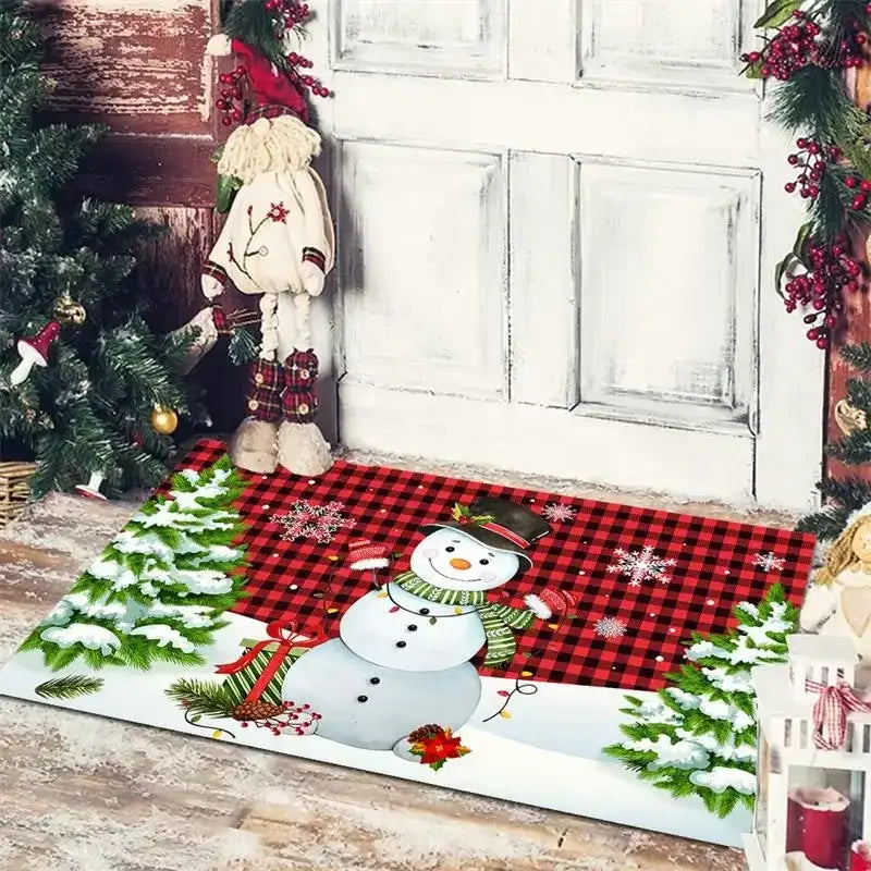 DecorBites™ Christmas Snowman Non-slip Floor Mat