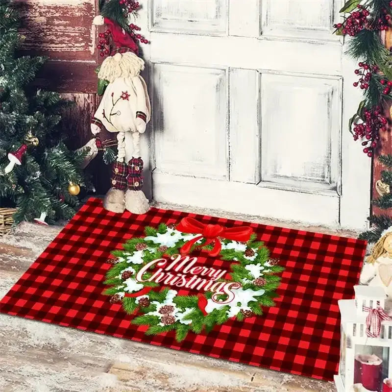 DecorBites™ Christmas Snowman Non-slip Floor Mat