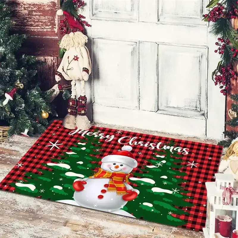 DecorBites™ Christmas Snowman Non-slip Floor Mat