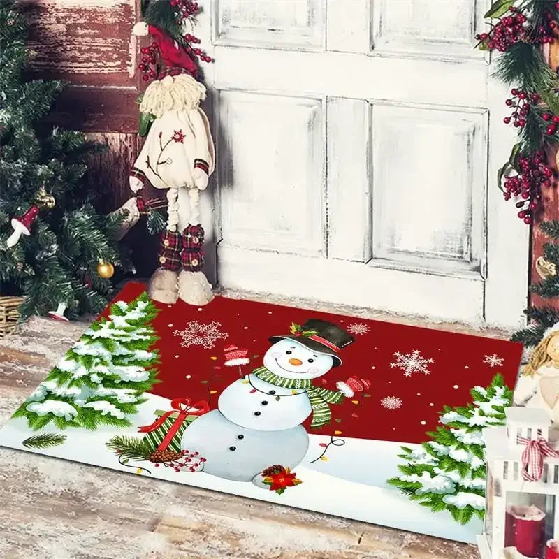 DecorBites™ Christmas Snowman Non-slip Floor Mat