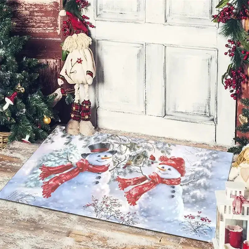 DecorBites™ Christmas Snowman Non-slip Floor Mat