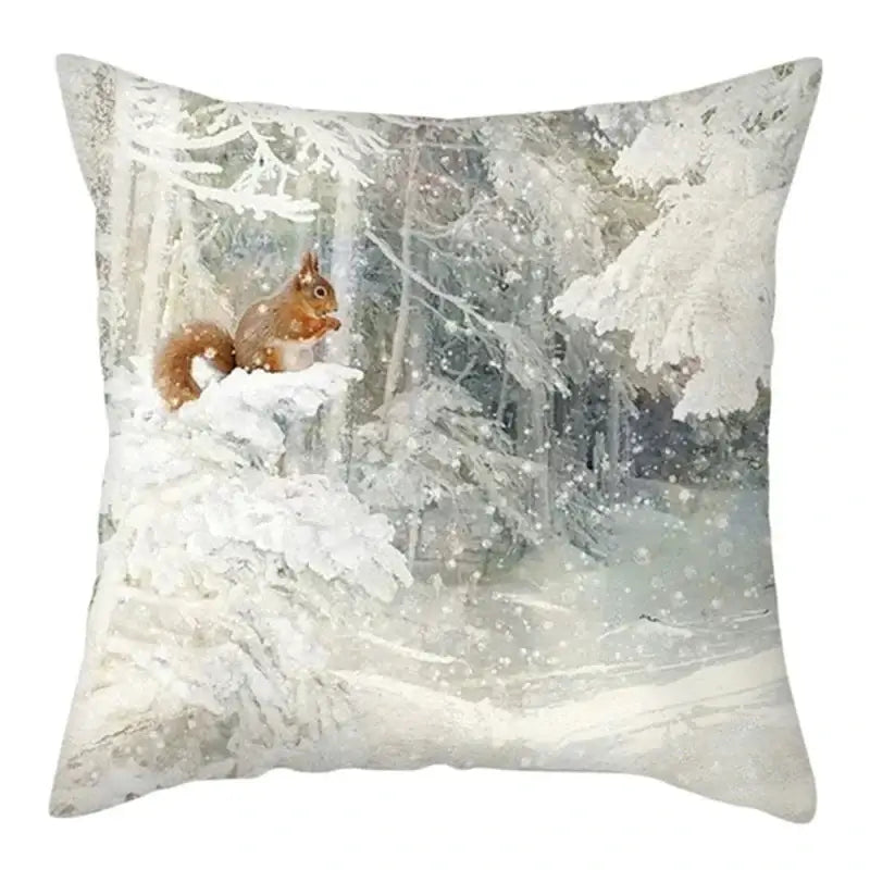 DecorBites™ Christmas Soft Plush Cushion Cover Cute Rabbit Deer Pillowcase 45x45cm