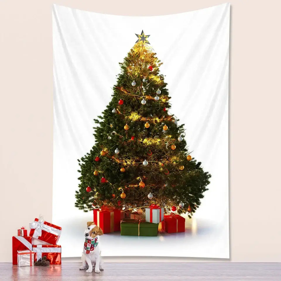 DecorBites™ شجرة عيد الميلاد لتزيين غرفة النوم، نسيج جداري (تابستري)، فرش سرير - ديكور بوهيمي كبير لحفلات رأس السنة الجديدة