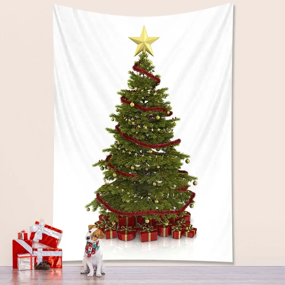DecorBites™ شجرة عيد الميلاد لتزيين غرفة النوم، نسيج جداري (تابستري)، فرش سرير - ديكور بوهيمي كبير لحفلات رأس السنة الجديدة