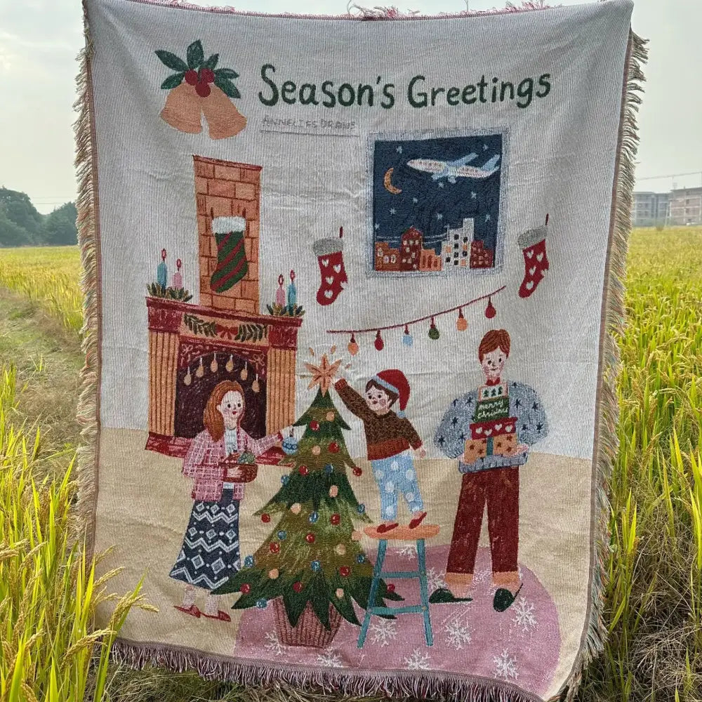 DecorBites™ Christmas Tree Blanket Throw - Soft Festive Decor for Home & Gifts