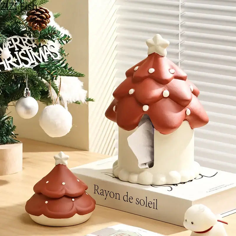 منفضة سجائر سيراميك على شكل شجرة الكريسماس DecorBites™ - هدية إبداعية لمنفضة رماد الأعشاب لسطح المكتب في المكتب
