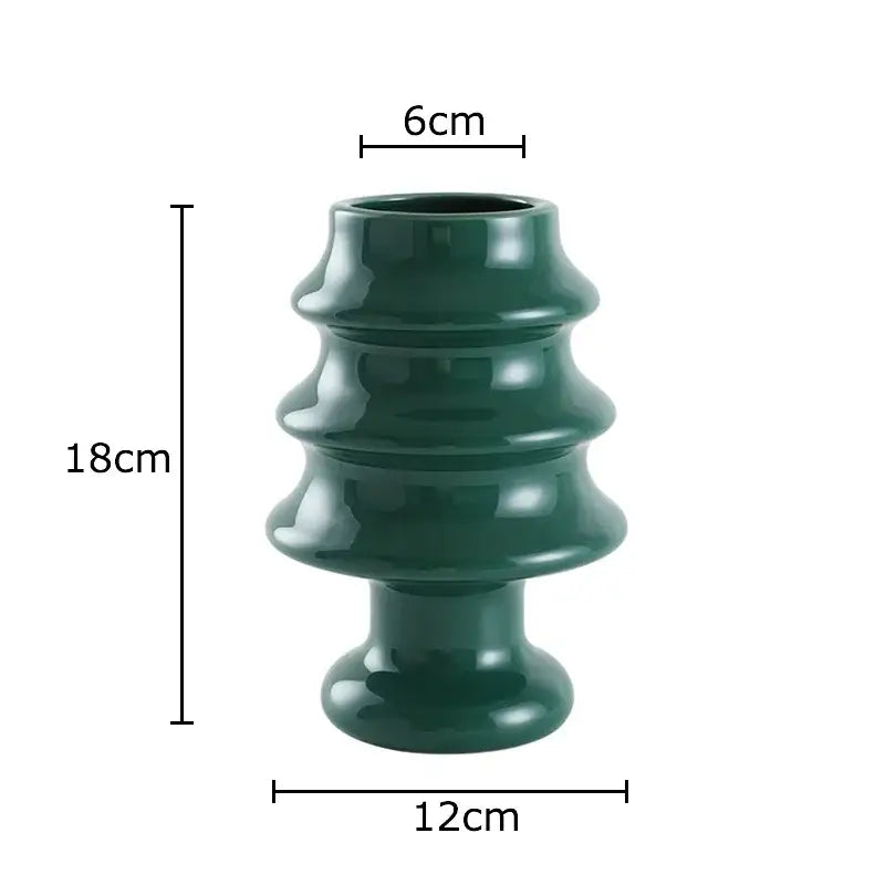 DecorBites™ Christmas Tree Ceramic Vase Xmas Decor Table Flowers Room Decor