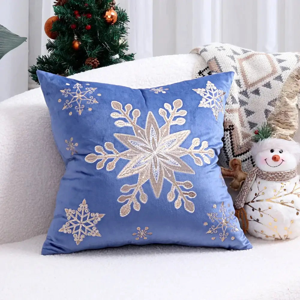 DecorBites™ Christmas Tree Embroidered Cushion Cover - Festive Decor Pillow Cover