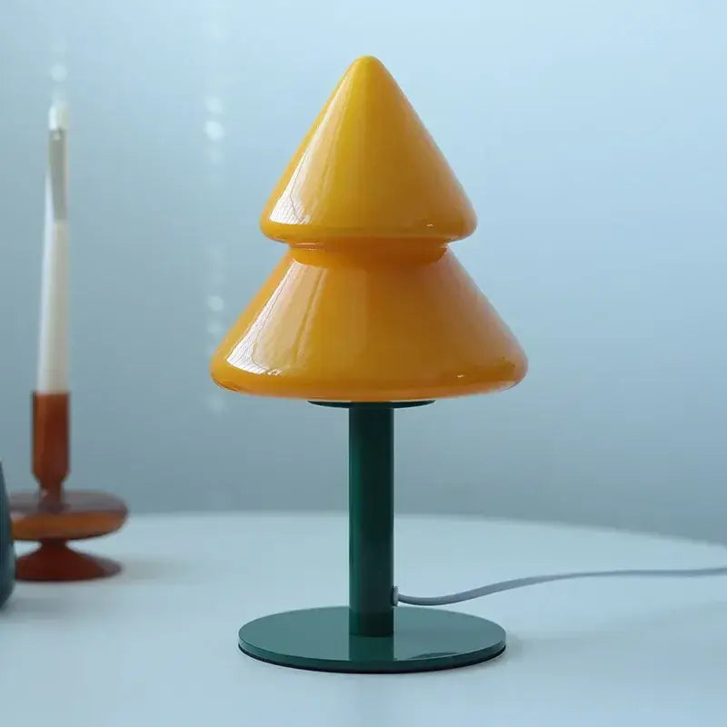 DecorBites™ Christmas Tree Glass Table Lamp for Living Room & Bedroom Decor