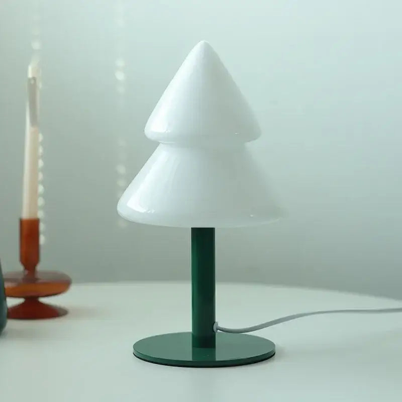 DecorBites™ Christmas Tree Glass Table Lamp for Living Room & Bedroom Decor