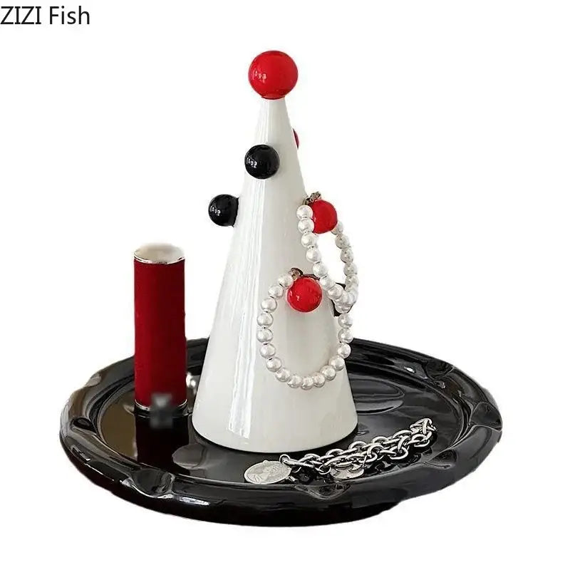 DecorBites™ Christmas Tree Jewelry Stand - Elegant Necklace Earrings Storage Display