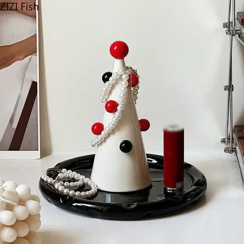 DecorBites™ Christmas Tree Jewelry Stand - Elegant Necklace Earrings Storage Display
