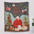DecorBites™ Christmas Tree Knitted Throw Blanket