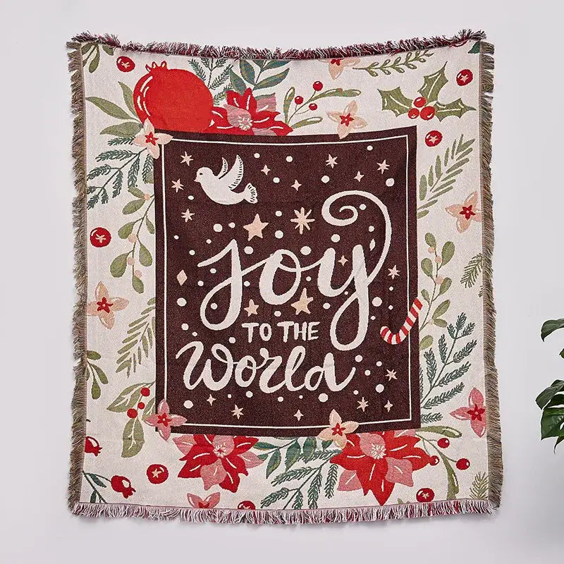 DecorBites™ Christmas Tree Knitted Throw Blanket