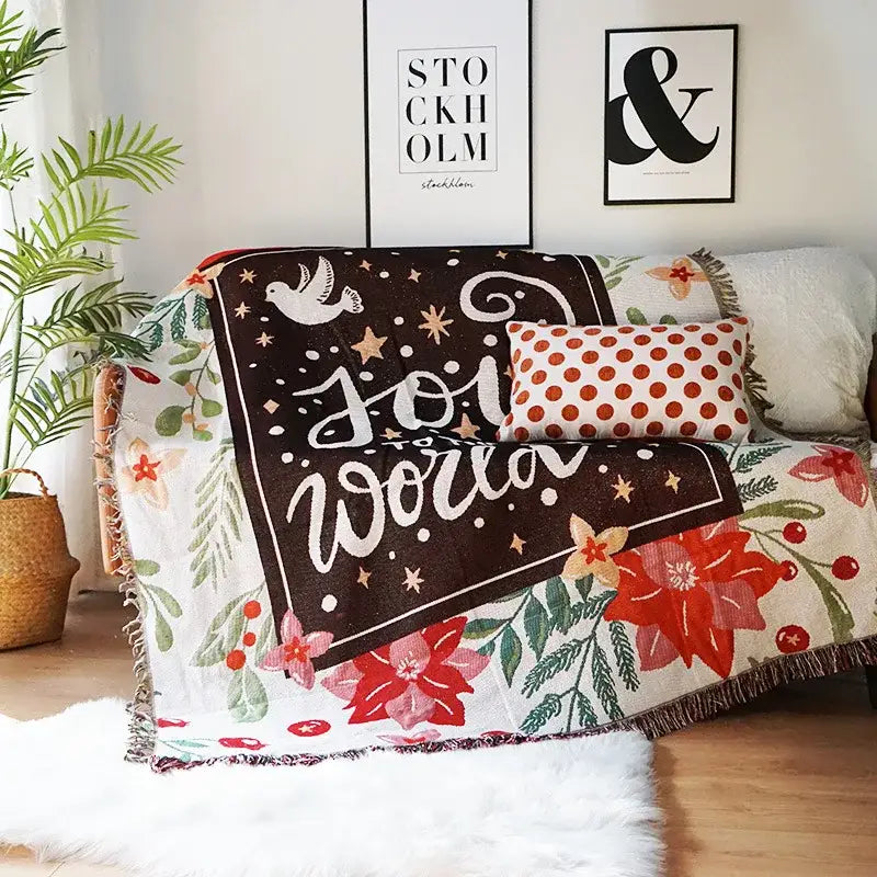 DecorBites™ Christmas Tree Knitted Throw Blanket