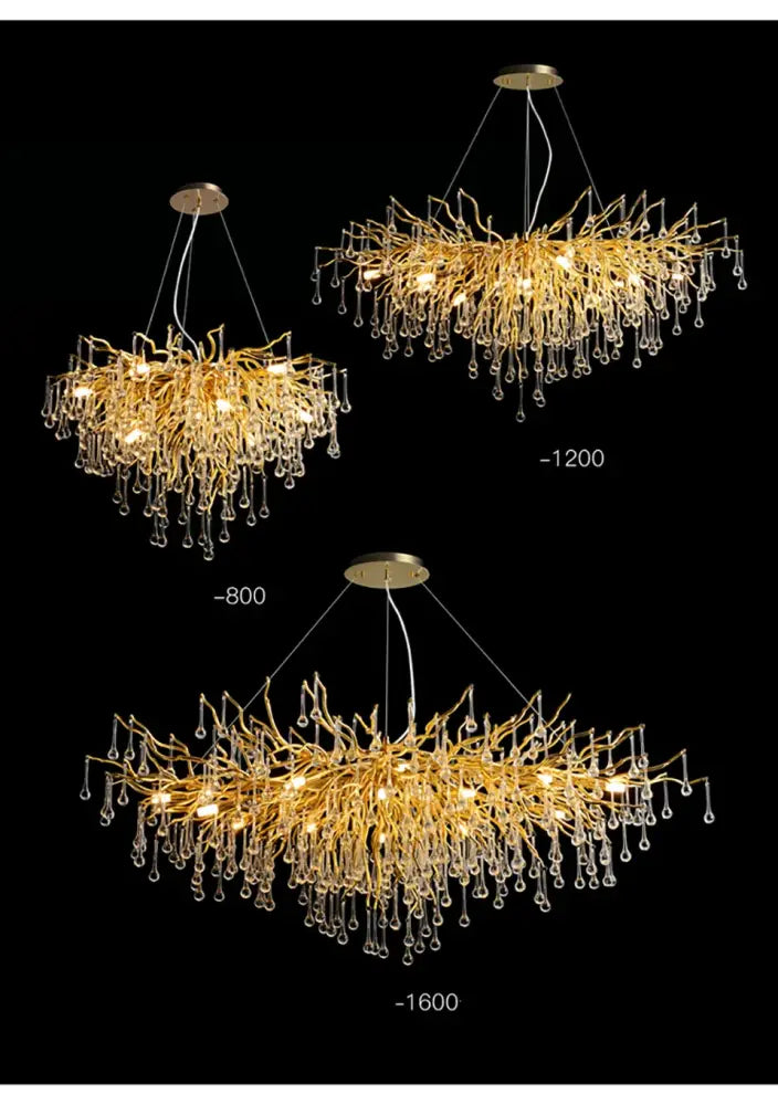 DecorBites™ Chrome Rectangular Crystal Chandelier Light Fixture