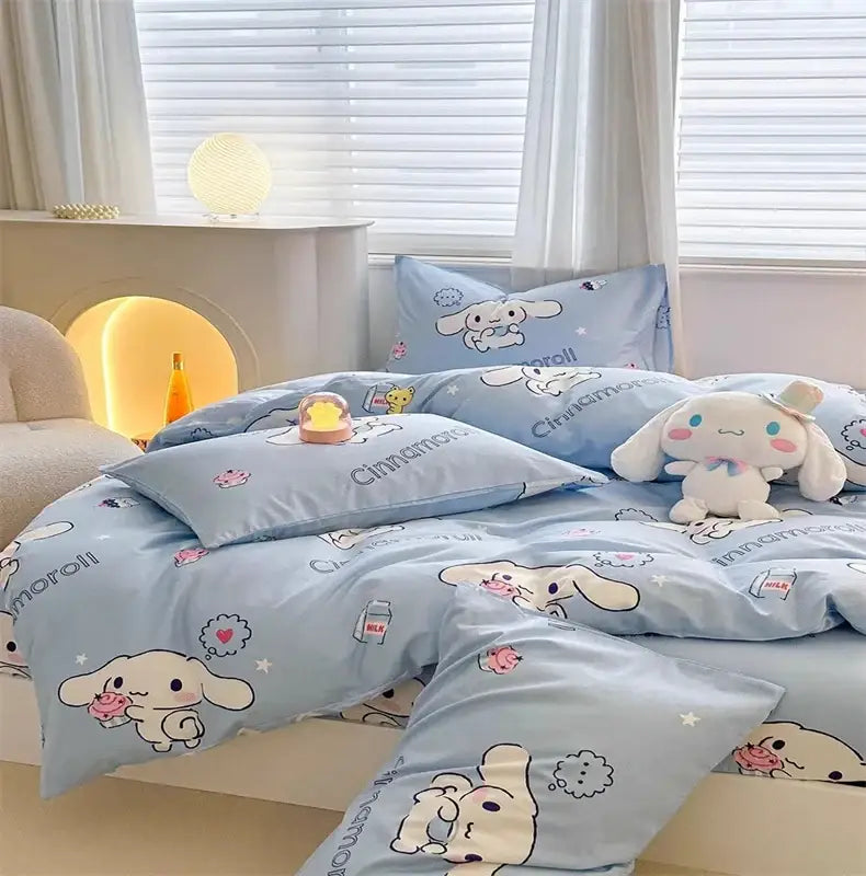 DecorBites™ Cinnamoroll Cartoon Bedding Set - Cute Home Decor