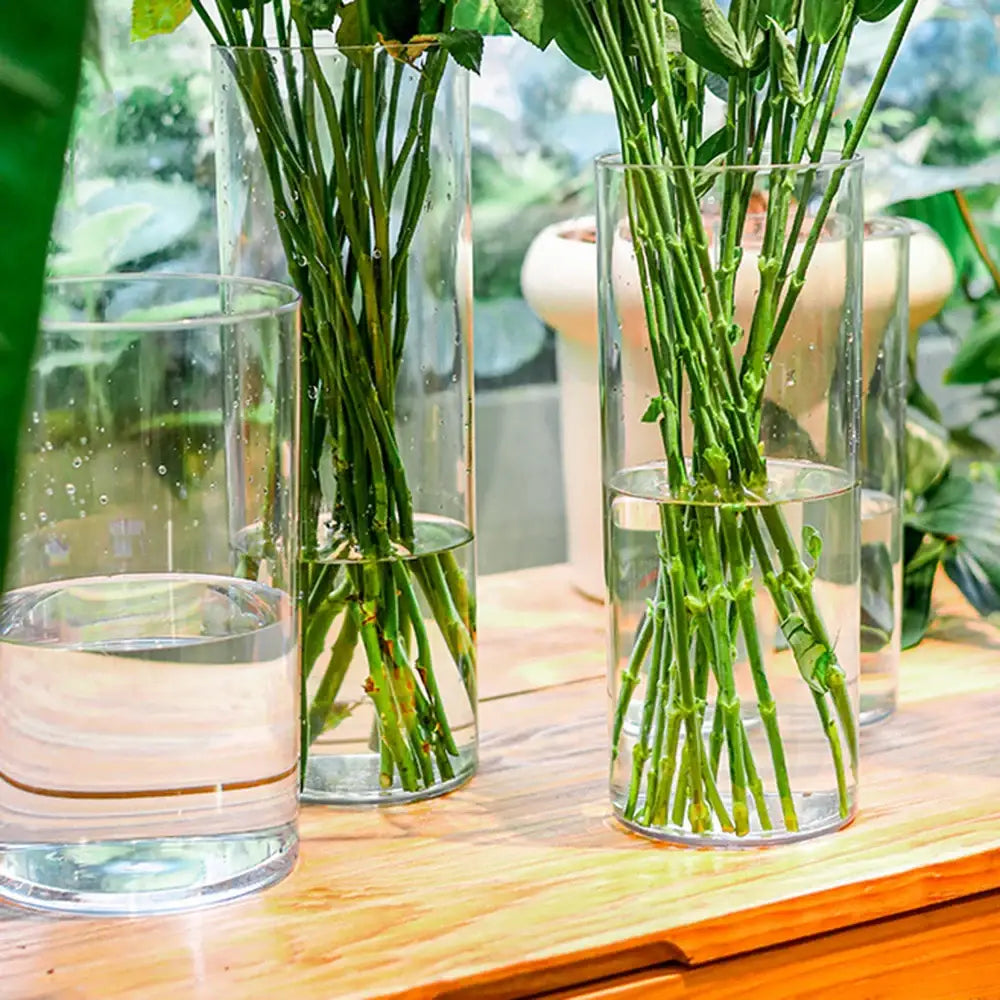 DecorBites™ Clear Acrylic Cylinder Vase for Weddings