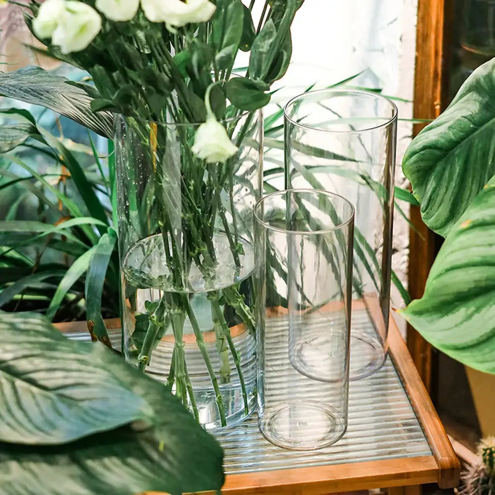 DecorBites™ Clear Acrylic Cylinder Vase for Weddings