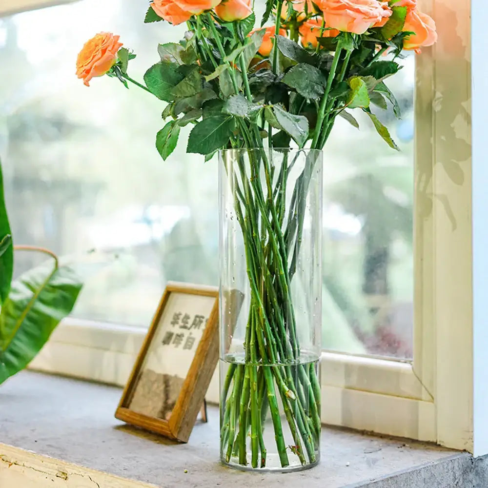 DecorBites™ Clear Acrylic Cylinder Vase for Weddings