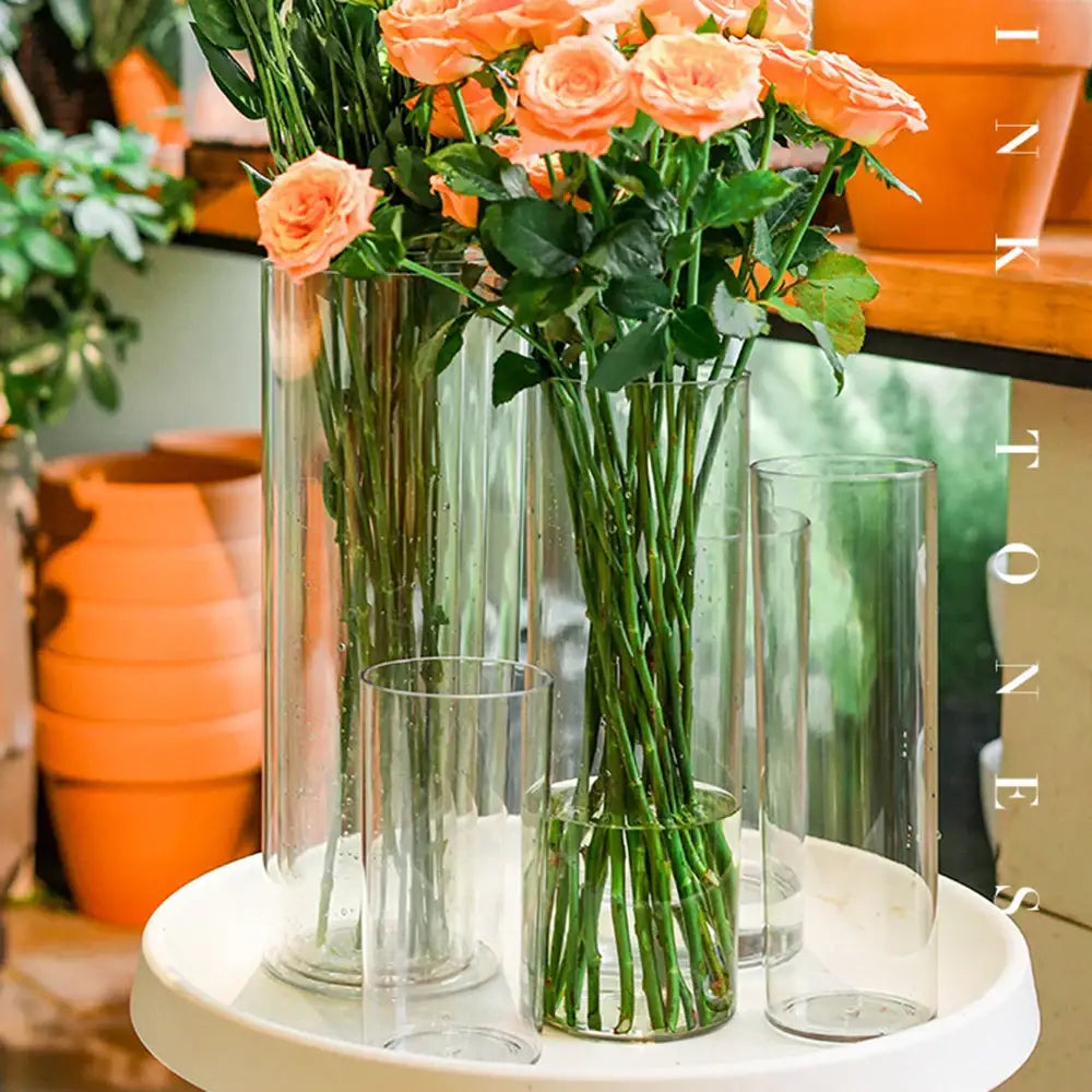DecorBites™ Clear Acrylic Hurricane Flower Vase - Large Size