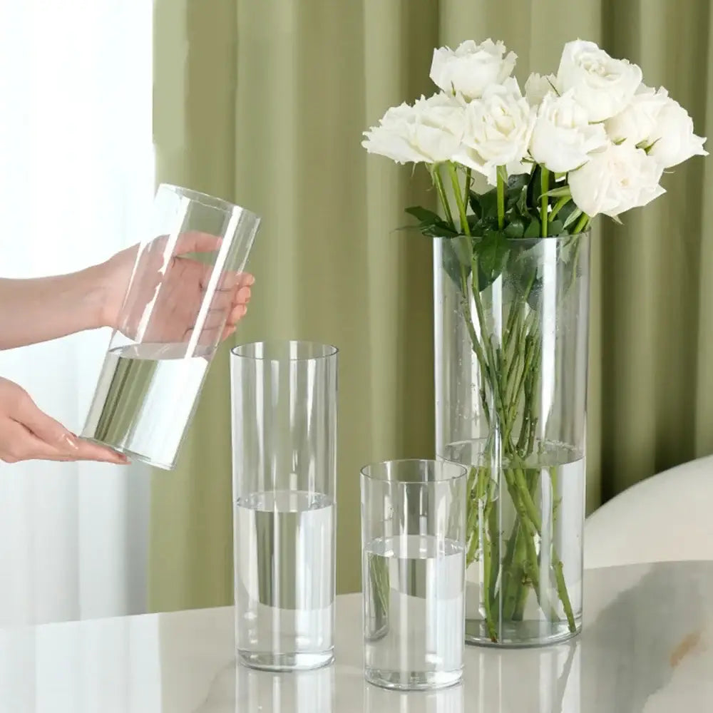 DecorBites™ Clear Acrylic Hurricane Flower Vase - Large Size