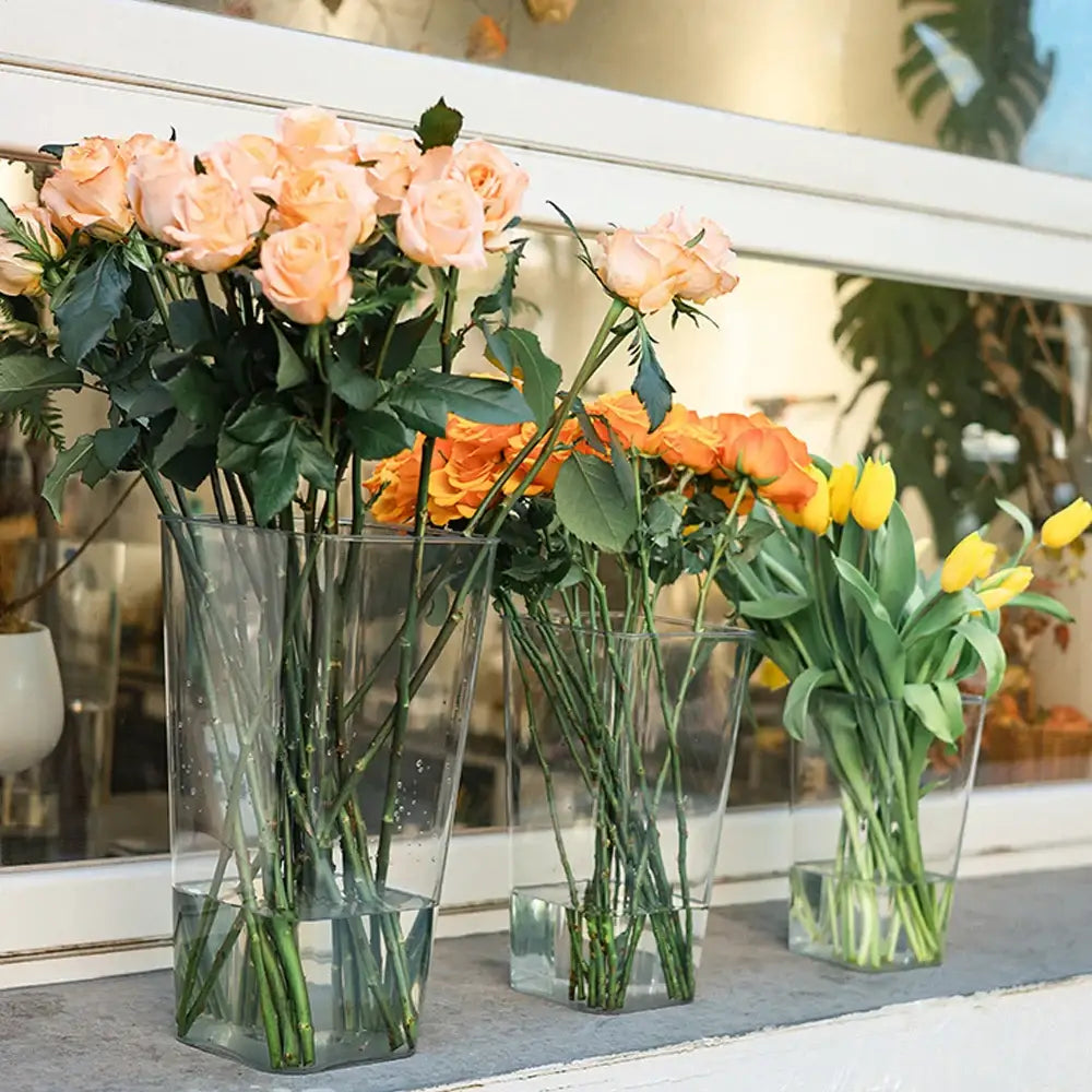 DecorBites™ Clear Acrylic Hurricane Flower Vase - Large Size