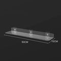 DecorBites™ Clear Acrylic Wall Shelf Organizer, 20-50cm